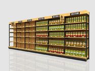 Zincir Mağaza Metal Süpermarket Teşhir Fikstürleri / Gondol Grocery Store Yiyecek için Raf