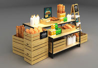 Wooden Box Combination Design Shop Display Shelving With Metal Frame