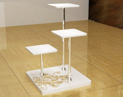 Modern Square Shape Store Display Shelving White Color For Shoes Bags