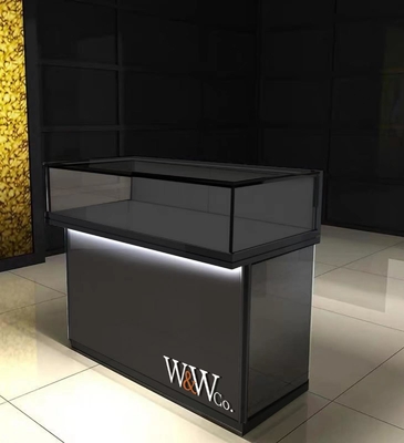 Special Combination Desk Jewelry Display Showcase with Lockable LED Lighting